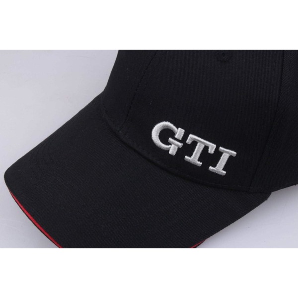 GTI Baseball Cap Letter Brodert Casual Hat Menn Dame Racing Car Logo Svart bomull Sport Hats
