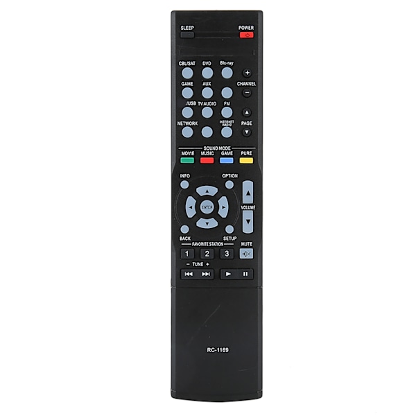 ABS Holdbar Sort Effektforstærker Controller Fjernbetjening Erstatningstilbehør til DENON RC-1169