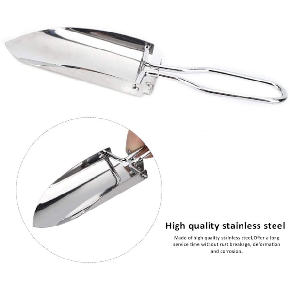Mini Hand Shovel Rostfritt Stål Fällbar Spade Trädgårdsredskap Blomjord Växter Grävande Verktyg Utomhus Camping Verktyg