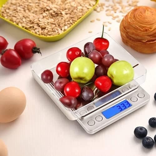 Digital Scale 3000g x 0.1g Herb Spice High Accuracy Cooking Scale, Pocket Scale with LCD Display for Cooking and Baking