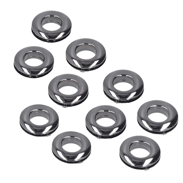 10 stk. Øyemaljer Knapper Metall Glatt Overflate Utsøkt Høy Hardhet Grommet Kit for DIY Klær Veske Lommebok Grå