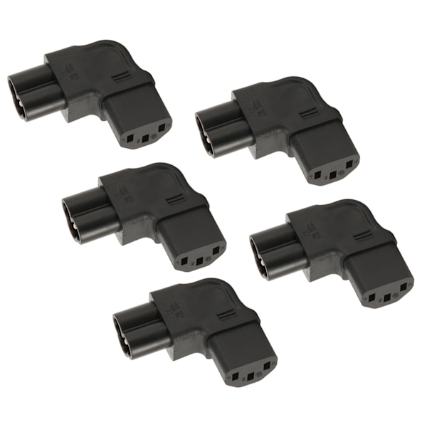 5 stk. IEC320 C6 til IEC320 C7 Strømadapter 2500W Strømstikadapter til PDU Chassis Strømforsyning UPS Stikkontakt