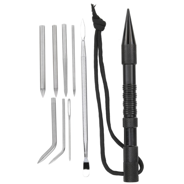 9 stk rustfrit stål paraply reb nåle sæt DIY armbånd strikke nåle