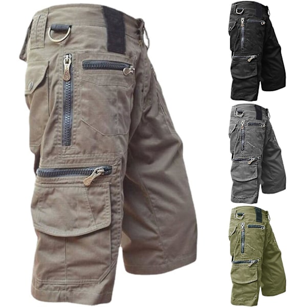 Rennot istuvuus Monitasku Capri Cargo Shorts 4XL Vaaleanruskea