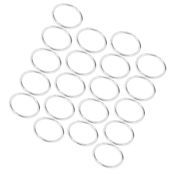 20 stk Metallringer Slitesterke Jern Sirkel O Spenneringer for DIY Belte Håndveske Spenne Maskinvare Klesdekorasjon