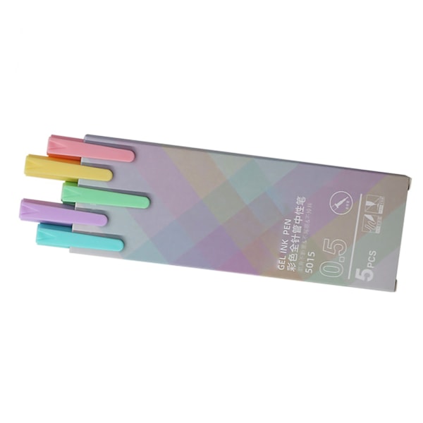 5 stk. Gel Penn Morandi Fargesystem ABS Frostet Kropp Utskiftbar Refill Markeringspenn for Studenter 5015