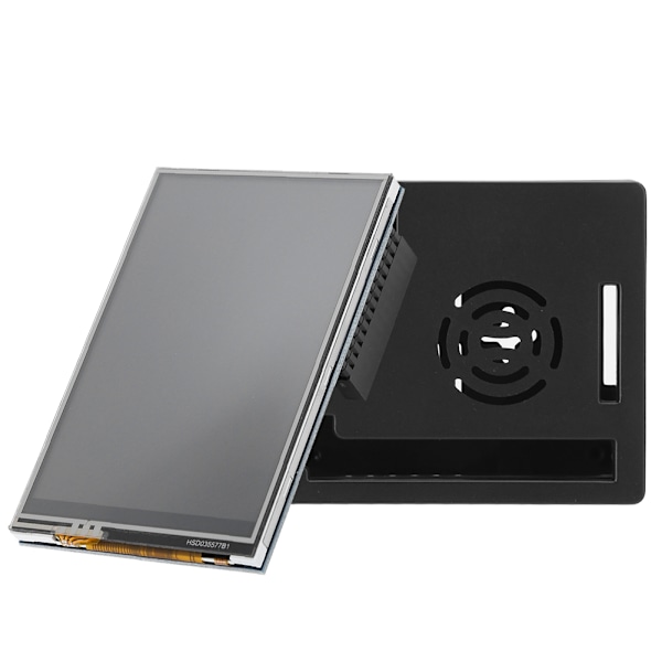 För Raspberry Pi 4B Set ABS-fodral Skyddsskal 3.5in Skärm Kylfläns Skruvmejsel