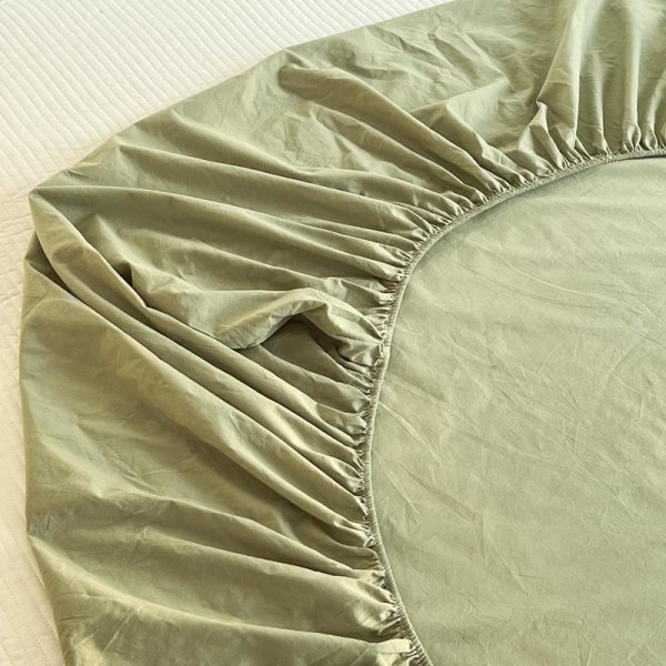 Japansk stil ren bomull sengetøysett ensfarget vasket bomull Si