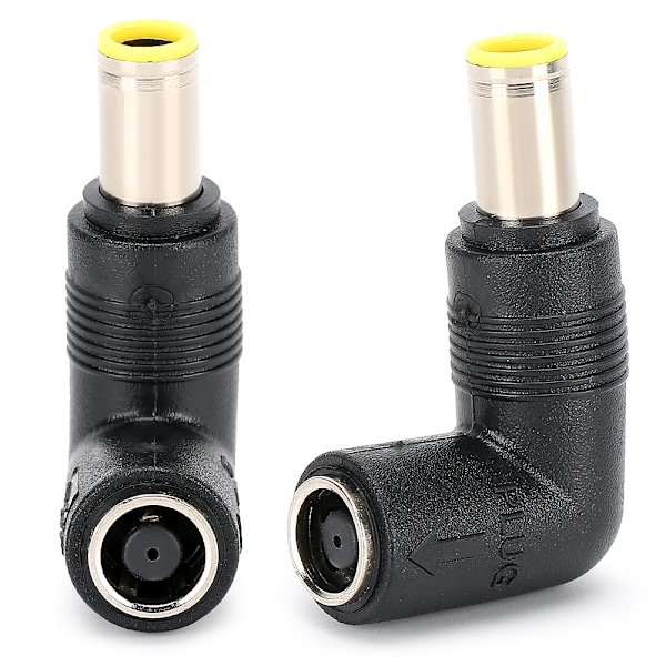 2 stk. Rettvinklet til Albue Koblingsadapter DC 0,3 x 0,2in Konverter for Lenovo/IBM Laptop