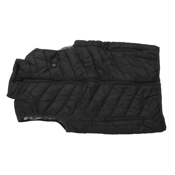 Uppvärmd väst för män och kvinnor med 4 zoner, USB-uppvärmd jacka, värmeväst, termiska kläder för vinter, svart, 3XL