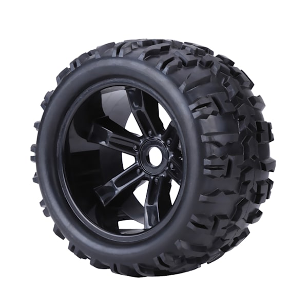 4st/set Gummi däck och plastnav Hjulfälgar tillbehör för 1/8 RC lastbilsbil