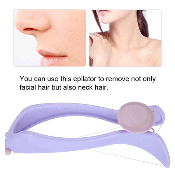 Ansiktshårborttagning Trådepilator Hårborttagningsverktyg med 10 bomullslinjer (glasögonlåda)