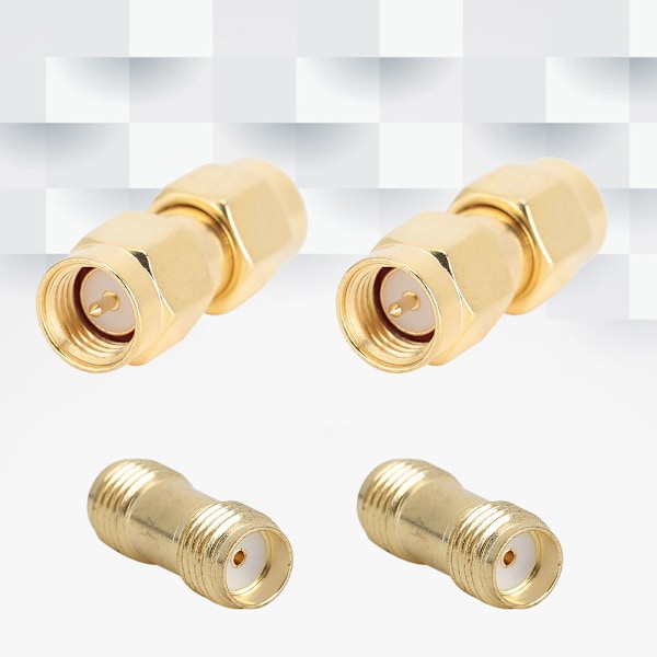 2st SMA Hane till Hane Dubbel Pass Adapter 2st SMA Hona till Hona Dubbel Pass Kontakt Guld