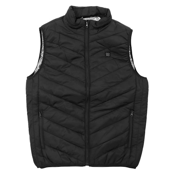 Opvarmet Vest Single Control 9 Zone Intelligent Tykkelse Varmt Elektrisk Opvarmet Jakke til Vinter Sort 4XL