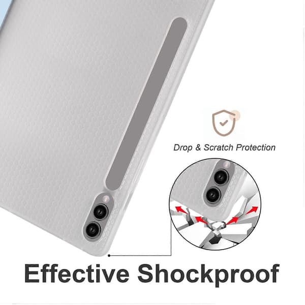 Etui til Samsung Galaxy Tab S10+ med Penneholder Tri-Fold Stativ Tablet Beskyttelse Auto Vågn/Sov