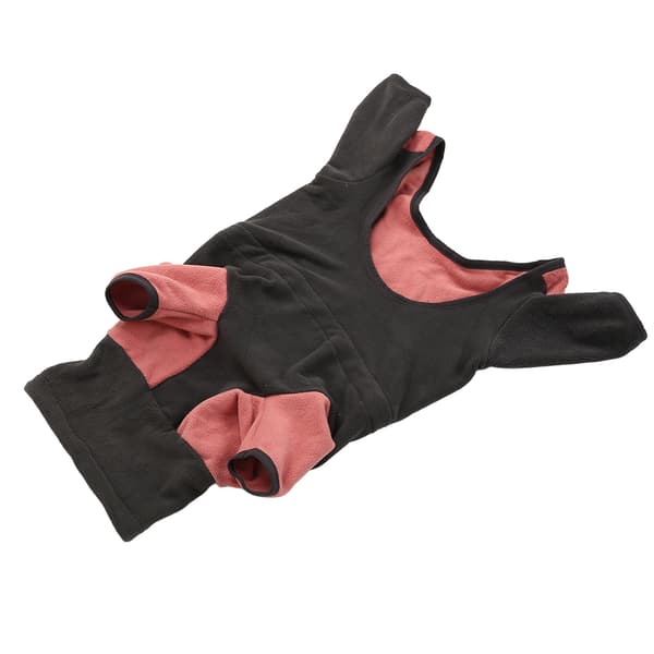 Hundkappa Hundjacka Elastisk Polyester Hög Hals 4-bent Hund Vinterkläder med Justerbart Spänne M