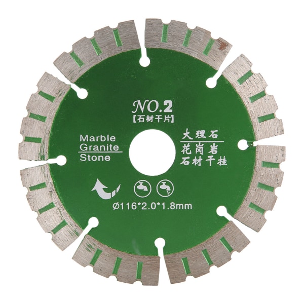 Diamantsagblad Skjæreskive Turbo Felgsagblad Stein Turbo Skjæring Ripple NO.2 Grønn