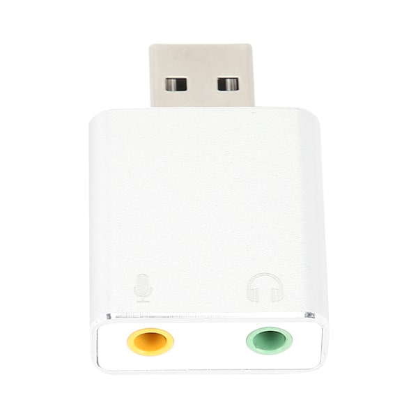 USB Lydkort 7.1 Kanal Driverfri Lydgrensesnitt Lydkortadapter for Bærbar PC