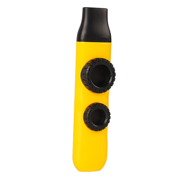 Kazoo plast profesjonelt justerbart musikkinstrument med 10 stk fløytemembraner for ukulele fiolin høyglans metallisk gul