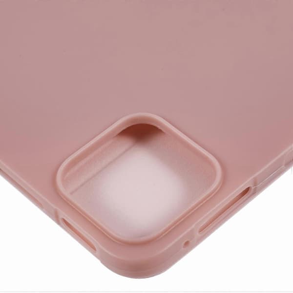 For Xiaomi Pad 7 Pro/Pad 7 Case PU Leather+Silicone Origami Stand Protective Shell - Rose Gold