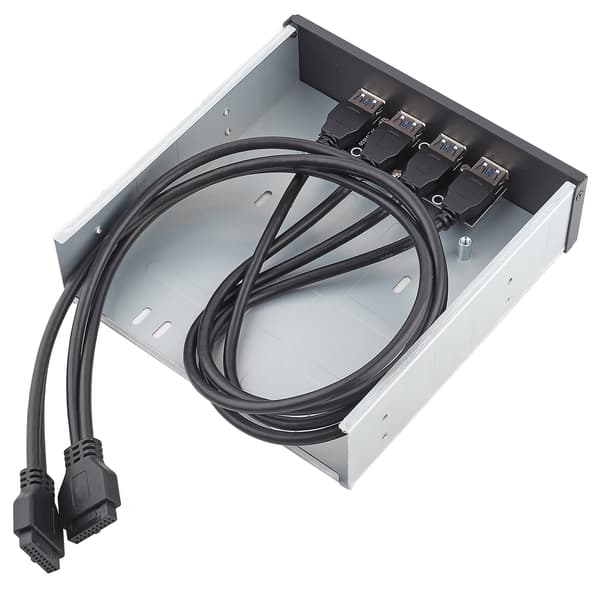 Höghastighets 20Pin 4-Port USB 3.0 Hub Optisk Diskenhet Frontpanel