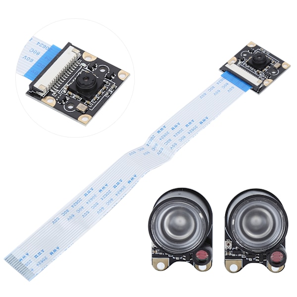 5MP Yönäkö Kamera valoherkällä valolla, sopii Raspberry Pi 4b 3b 2b b:lle (Yönäkö Kameravalo)
