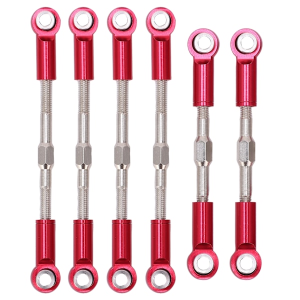 RC-metalliohjausvarsi Ohjausservolinkit Parallellitangot WLtoys 144001 124018 124019 1/14 RC-autolle Punainen
