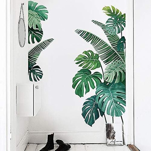 Trooppisten kasvien lehti palmu seinätarrat vedenpitävät irrotettavat oviin Makuuhuoneen ikkunoihin Olohuoneen sisustukseen
