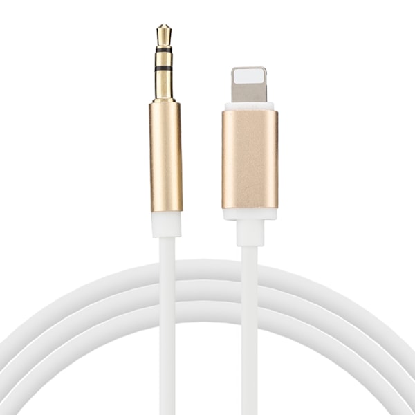 3,5 mm Audio Jack Type Aux Datakabel Bilhøjttaler Telefon Høretelefon Konverter (Platinum)