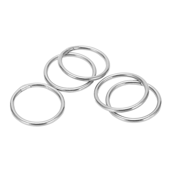 5 st O-ringar i rostfritt stål 3 mm flerfunktions-hårdvaruringar för marinbåtsbagage3x30 mm / 0.1x1.2in