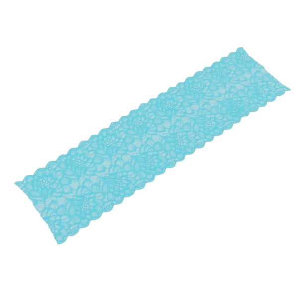 Blondestoff 10 Yards 23cm Bredt Moderne DIY Klippbart Mykt Stretch Mesh Nylon Blondebånd Trim for Sying Blå