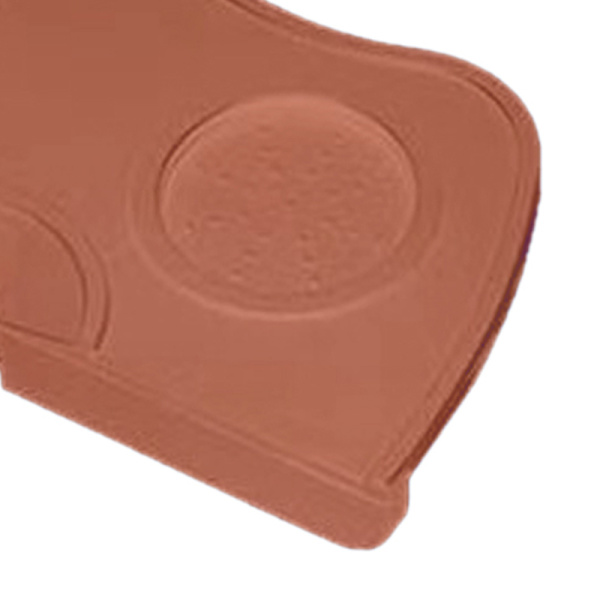 Kaffe Press Pad Fødevarekvalitet Silikone Lugtfri Dobbelt Rille Kaffe Tamper Måtte til Hjem Cafe Brun M 17.5x12.5x0.6/6.9x4.9x0.24in
