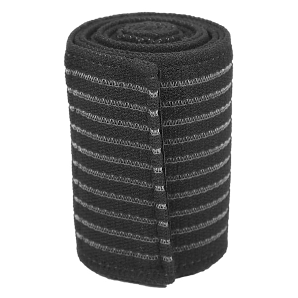 Udendørs løb Sport Høj elastisk bandage Anti forstuvning Knæstøtte Beskyttelsesrem (sort)