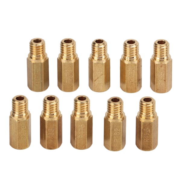 10 stk Forgasser Hoveddysersett Metall Forgasser Tilbehør Utbytting for Keihin FCR MX PWK PWM PE PJ 155‑178