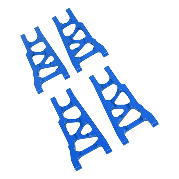 RC Fram- och Bakre Upphängningsarm Professionell Aluminiumlegering RC Bil Svingarm för TRAXXAS SLASH 1/10 RC Bil Blå