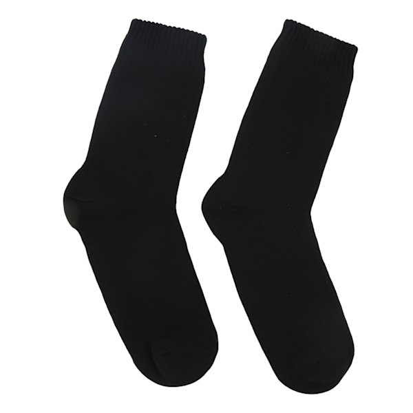 2 par Varma Vattentäta Sockor Dubbellager Tjockade Sockor Svettabsorberande Andningsbara för Bergsklättring Cykling Skidåkning Svart