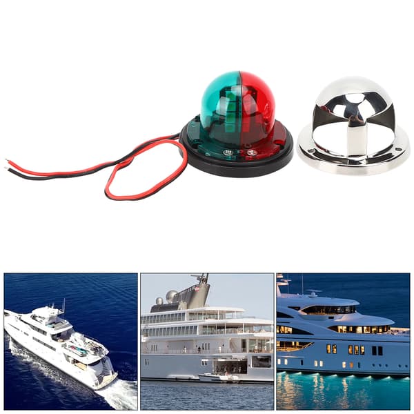 Bærbar Yachtskibs Signallampe i Rustfrit Stål 12V Indikator Navigations LED Lys