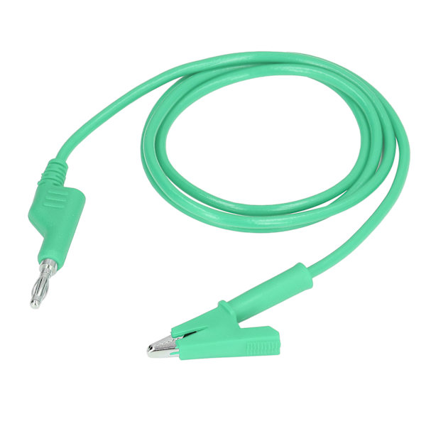 Krokodilklämma testkablar Bananplugg Trådkabel flexibel för elektrisk testning J.70035-1 4mmGrön