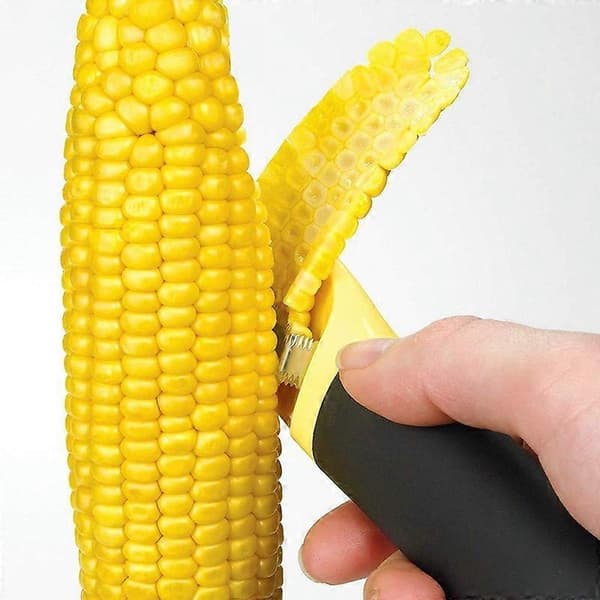 Corn Cob Remover for Kitchen, Serrated Vertical Blade Remover