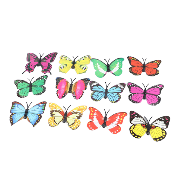 200 stk 7 cm sommerfugl vegg klistremerker PVC 3D sommerfugler flyttbare vegg klistremerker for hjem rom soverom fest dekorasjon
