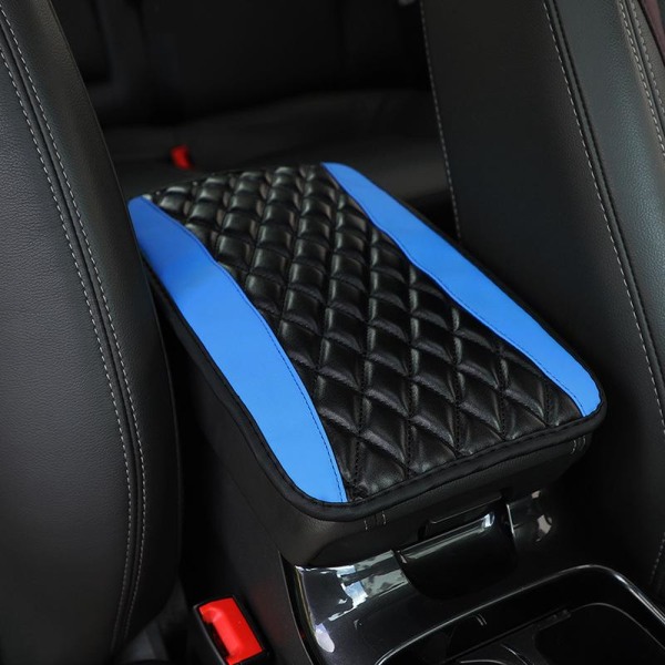 Autotarvikkeet Käsinojan cover Tyynynpäällinen Keskikonsoli Tyynynsuoja Universal，sininen