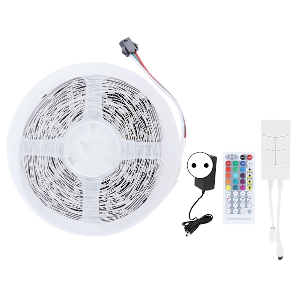 10M 180LED-remsa med Bluetooth RGBW-färg, appstyrd med 24-tangenters fjärrkontroll för hemmet, EU-kontakt 100-240V