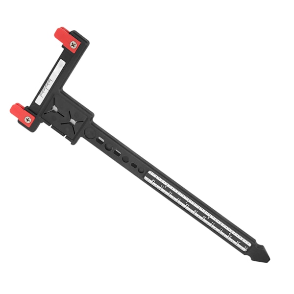 Arrow Measuring T-linjal Plast Nøyaktig Sammensatt Recurve Bow Tuning T-linjal for Bueskyting Svart