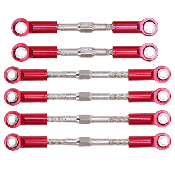 RC metal trækstang Styring Servolink links Parallellstag til WLtoys 144001 124018 124019 1/14 RC Bil Rød