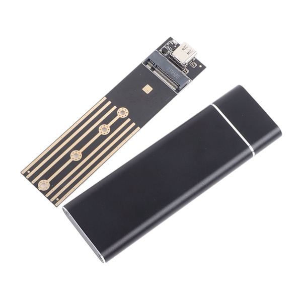 M.2 NGFF3.1 SSD-kabinett NGFF3.1 Harddisk-kabinett i aluminiumlegering for 2230 2242 2260 2280 SSD for Windows for Android Svart