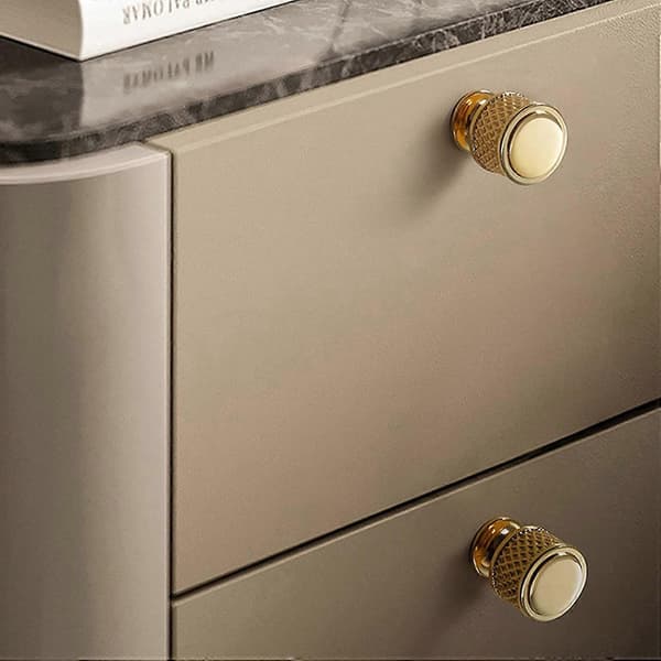 6 Pieces Gold Cabinet Knobs, Single Hole Drawer Knobs, Gold Cabinet Door Knobs, Solid Zinc Alloy Kitchen Handles for Cabinets Dresser Bedroom Bathroom O