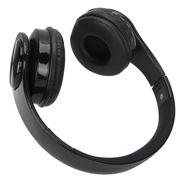 Bluetooth 5.0 Øretelefon Trådløs Over Ear Stereo Headset med Mikrofon Gaming Headset Sort