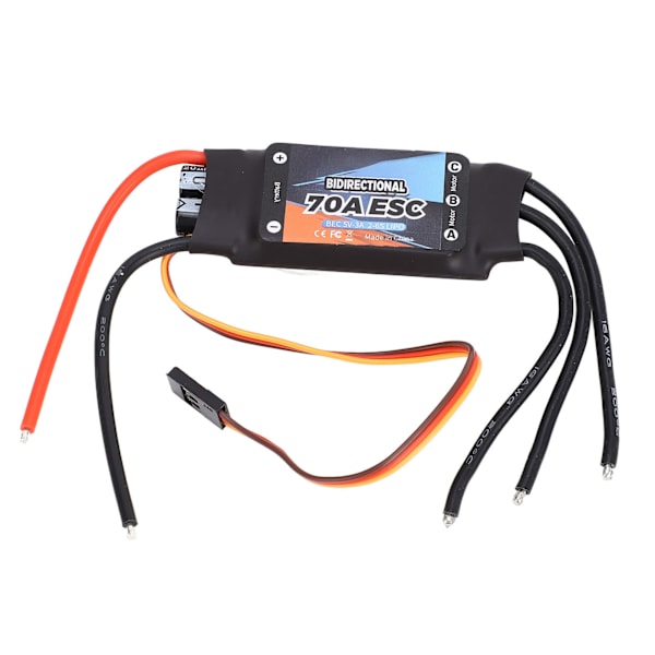 RC Elektrisk Hastighetsregulator 70A Bidirektionell Elektroniska Komponenter RC Borstlös ESC för RC Båt Undervattenpropeller