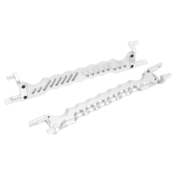 2 stk RC legering batteriholder erstatning til Traxxas 6S 8S 1/5 RC bil opgraderingsdele (sølv) Argent