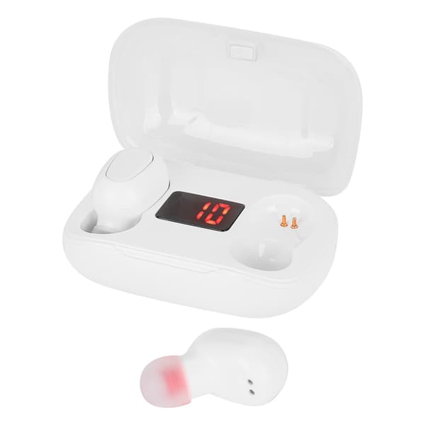 L21 Bluetooth 5.0 Ørepropper True Wireless Stereo Øretelefon HIFI med Digital Display Hvit